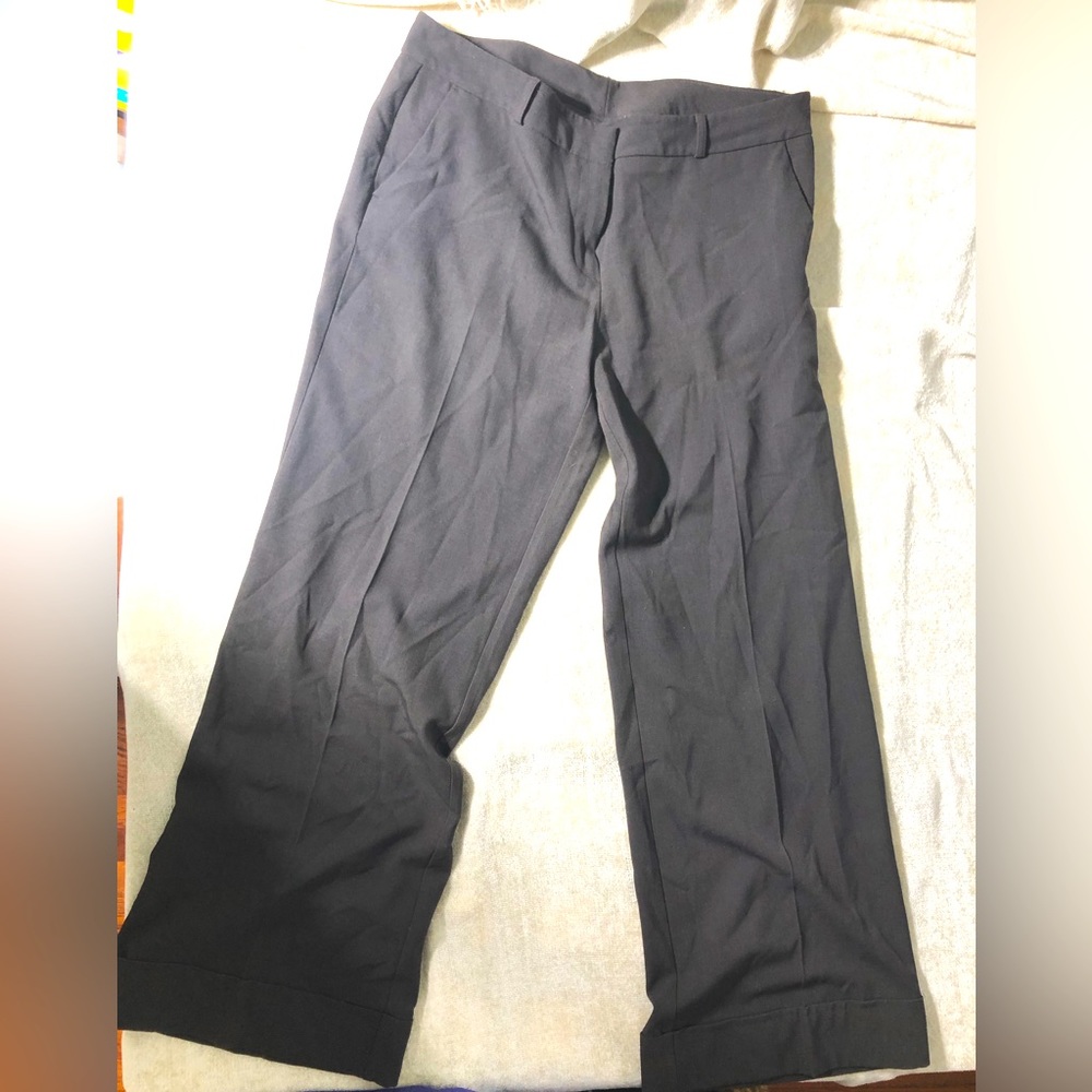 Tall New York & Company Women's Dress Pants 6 Tall Long Trousers Gray Business